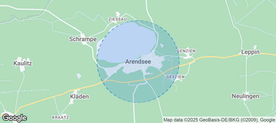 Map of Airbnb listings in Arendsee (Altmark)