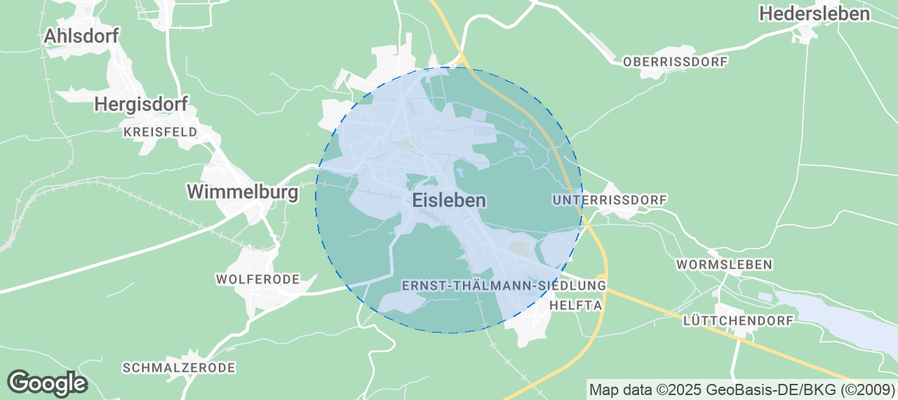 Map of Airbnb listings in Lutherstadt Eisleben
