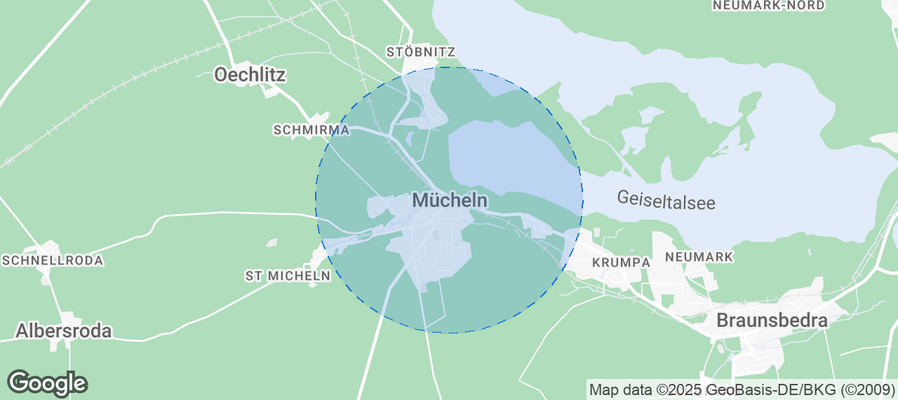 Map of Airbnb listings in Mücheln (Geiseltal)