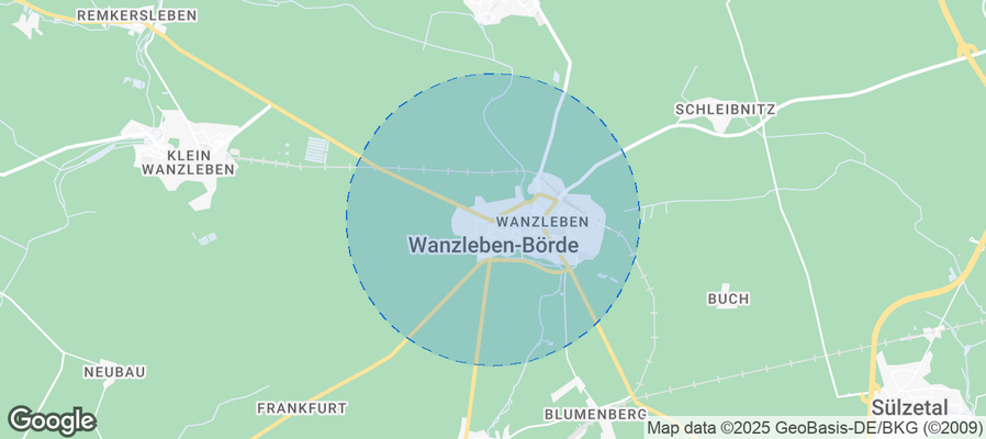 Map of Airbnb listings in Wanzleben-Börde