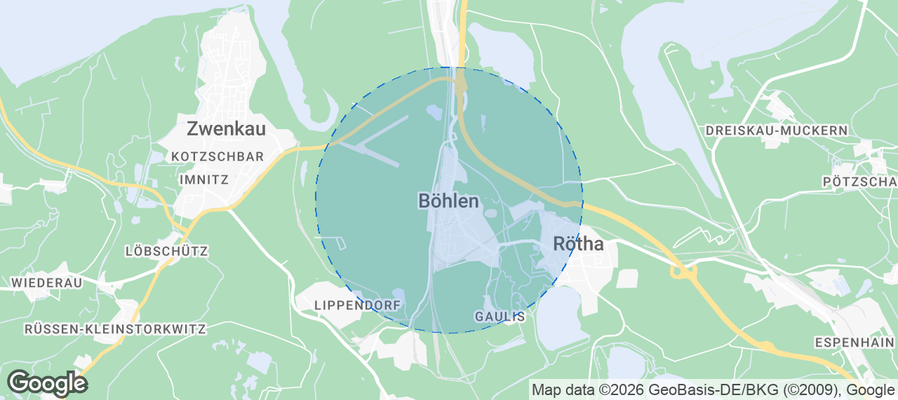 Böhlen Airbnb map