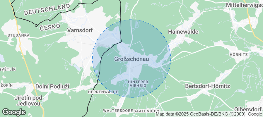 Map of Airbnb listings in Großschönau