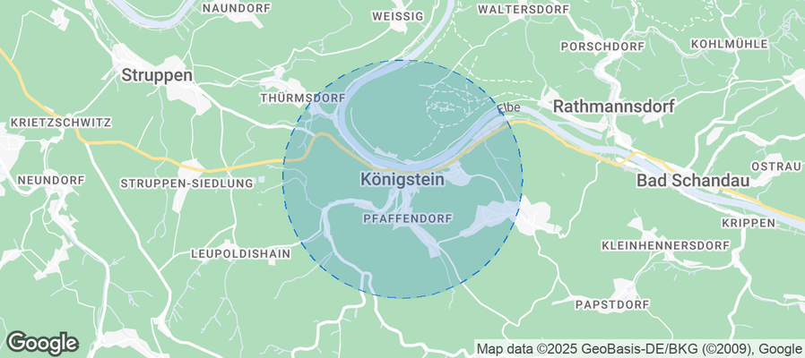 Map of Airbnb listings in Königstein