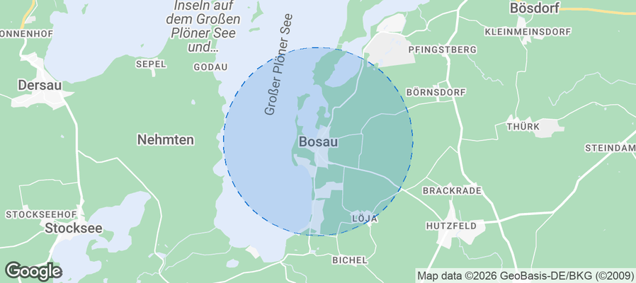 Bosau Airbnb map