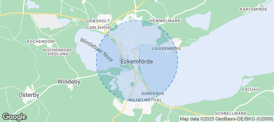Map of Airbnb listings in Eckernförde