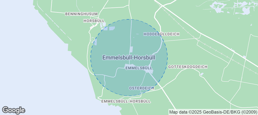 Map of Airbnb listings in Emmelsbüll-Horsbüll