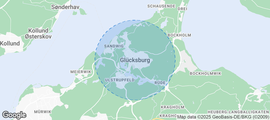 Map of Airbnb listings in Glücksburg