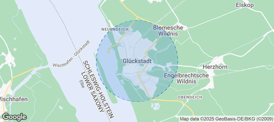 Map of Airbnb listings in Glückstadt
