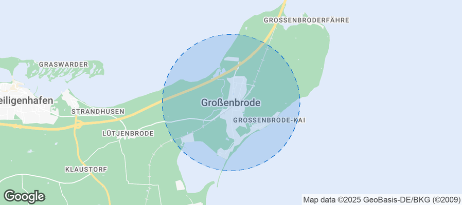 Map of Airbnb listings in Großenbrode