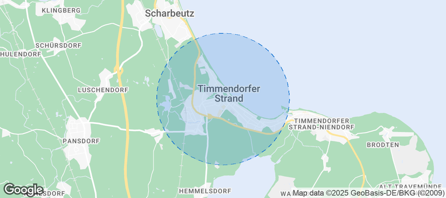 Map of Airbnb listings in Timmendorfer Strand