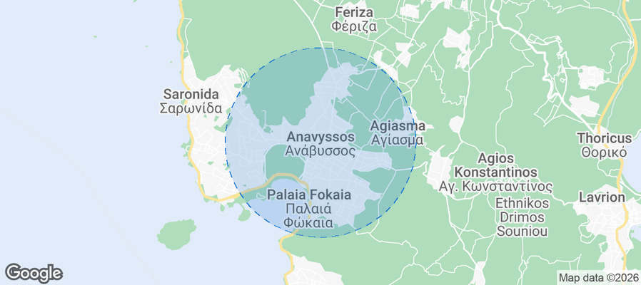 Anavyssos Airbnb map
