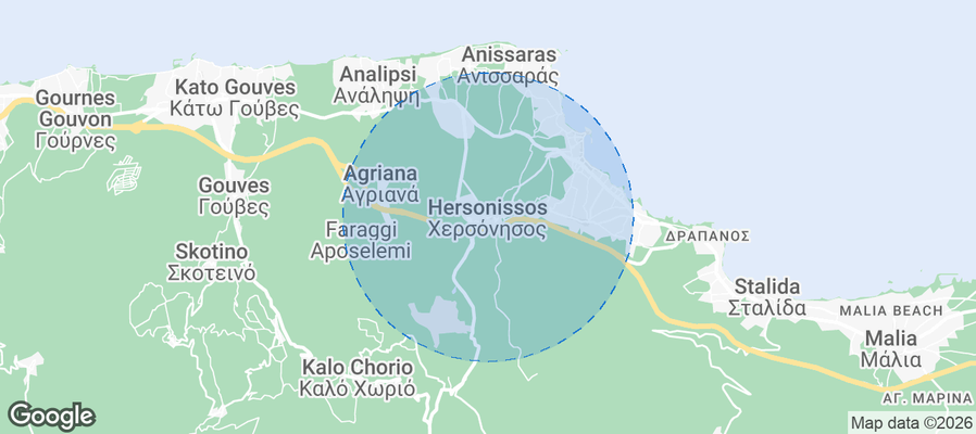 Chersonisos Airbnb map