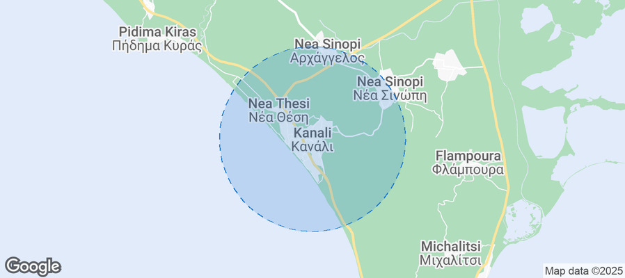 Map of Airbnb listings in Κανάλι