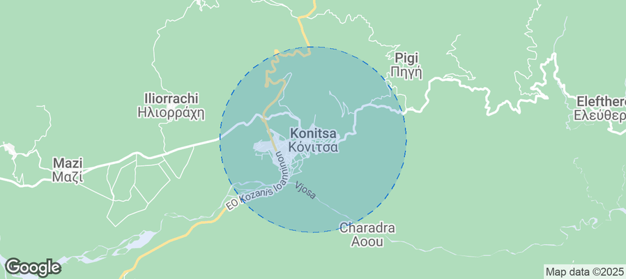 Map of Airbnb listings in Κόνιτσα