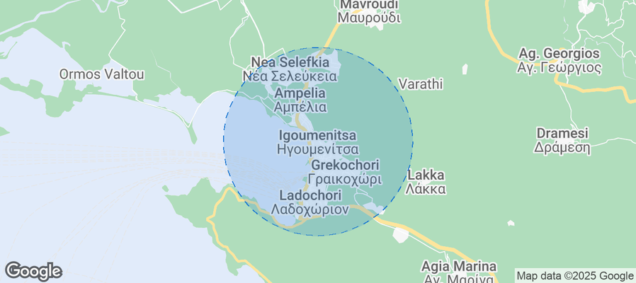 Map of Airbnb listings in Igoumenitsa