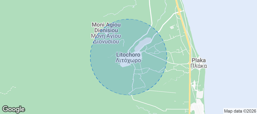 Litochoro Airbnb map