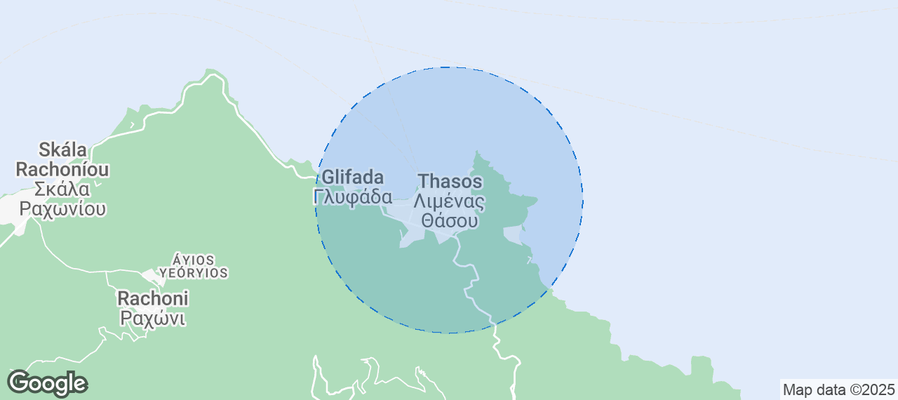 Map of Airbnb listings in Skala Potamias