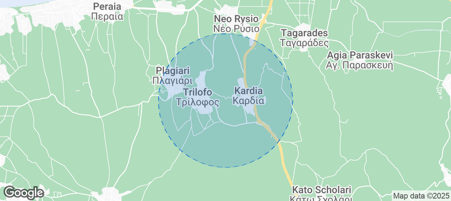 Map of Airbnb listings in Stavroupoli