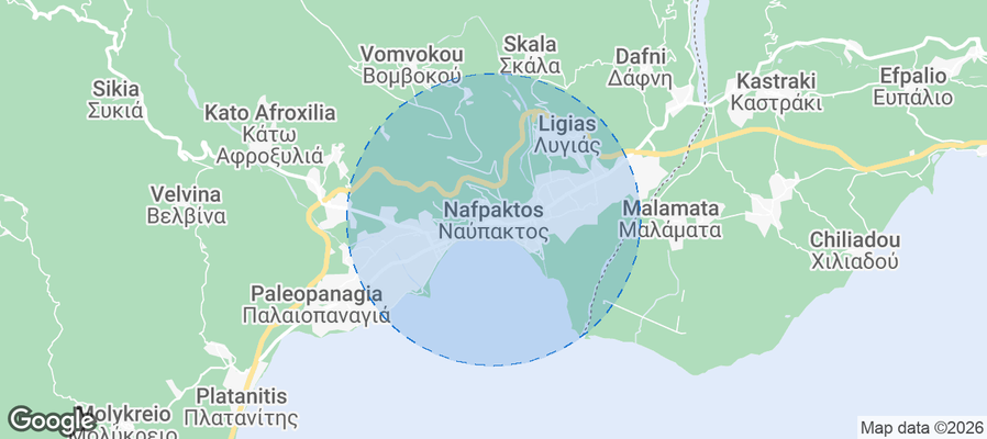 Nafpaktos Airbnb map