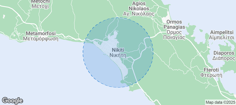 Nikiti Airbnb map