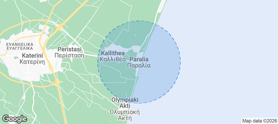 Paralia Airbnb map