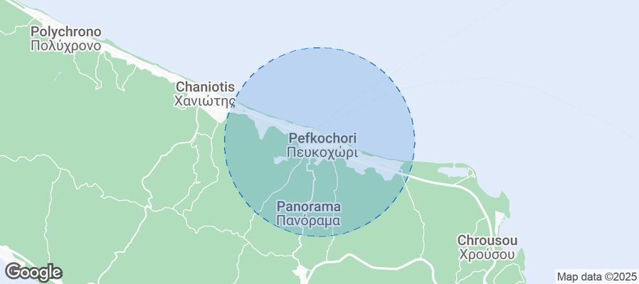 Pefkochori Airbnb map
