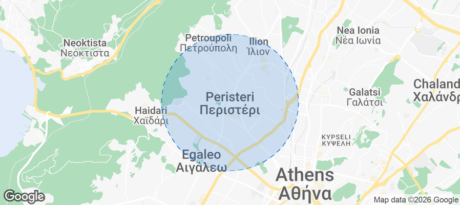 Peristeri Airbnb map