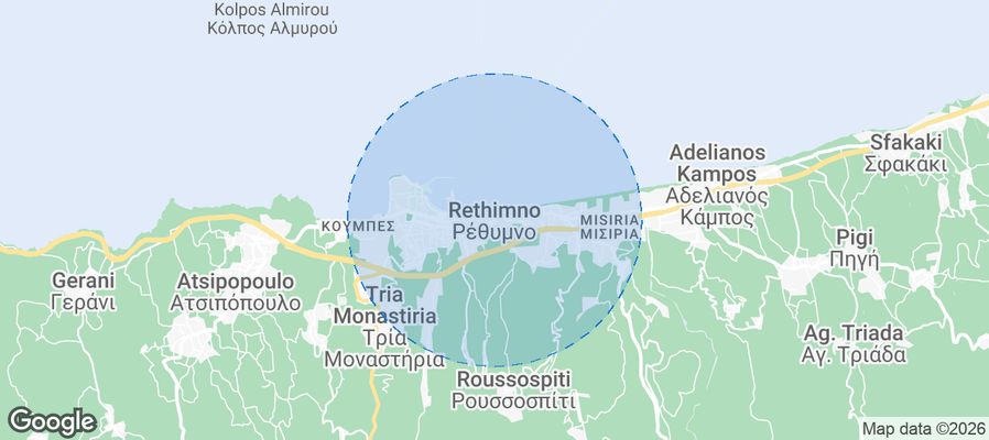 Rethimnon Airbnb map
