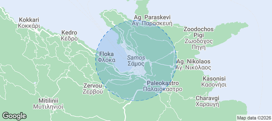 Samos Airbnb map