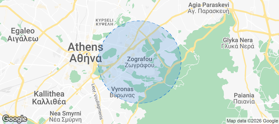 Zografos Airbnb map