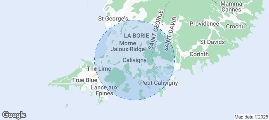 Map of Airbnb listings in Calivigny