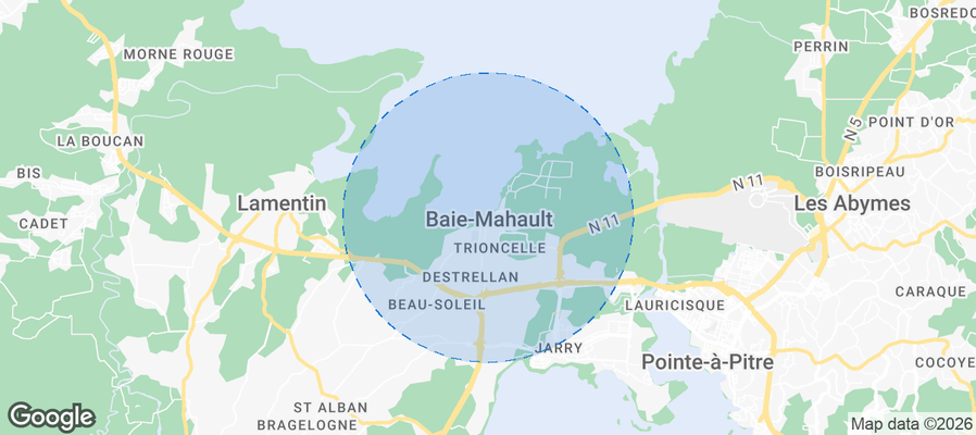 Baie-Mahault Airbnb map