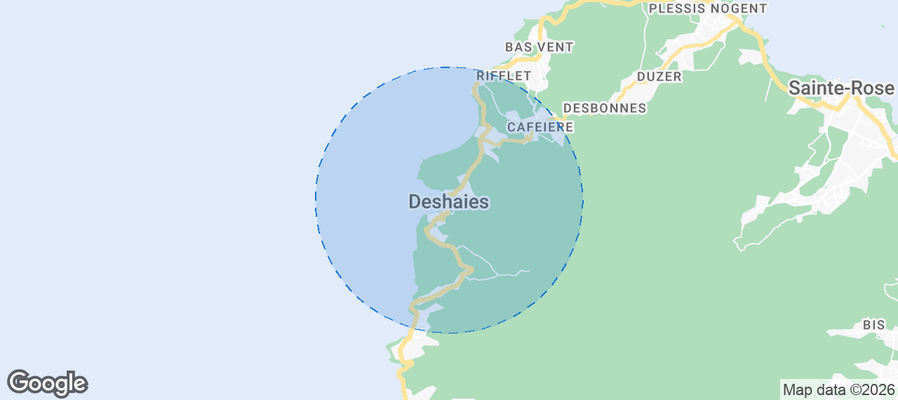 Deshaies Airbnb map