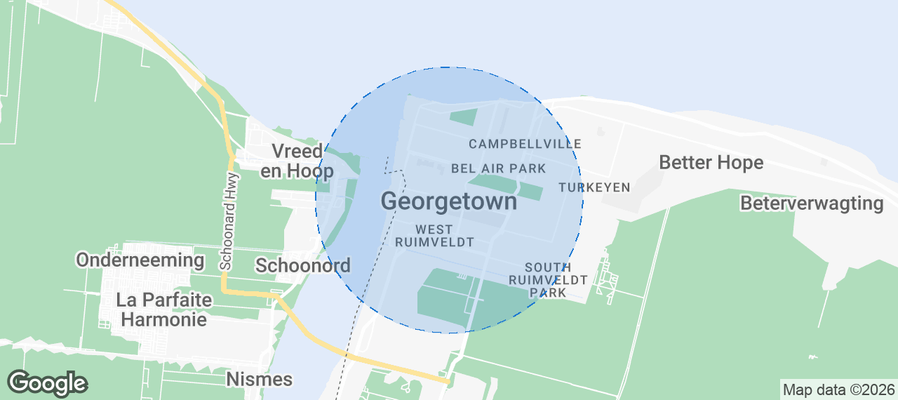 Georgetown Airbnb map