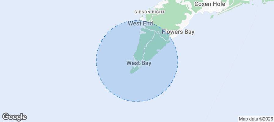 Map of Airbnb listings in West Bay