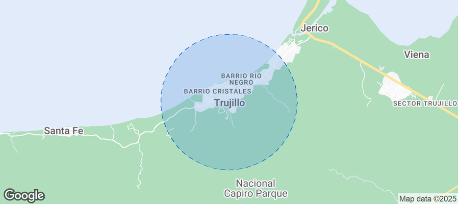Map of Airbnb listings in Trujillo