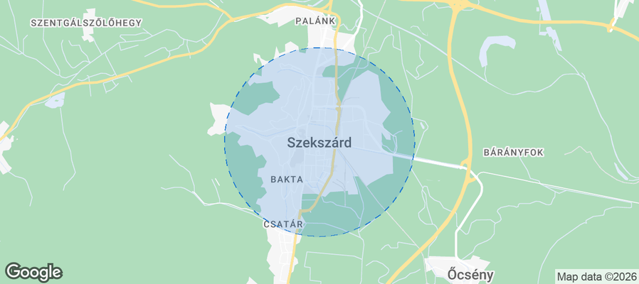 Szekszárd Airbnb map