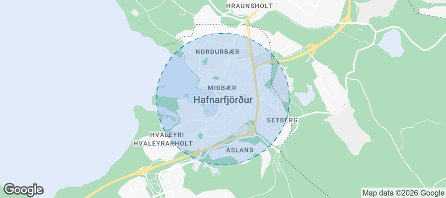 Hafnarfjörður Airbnb map