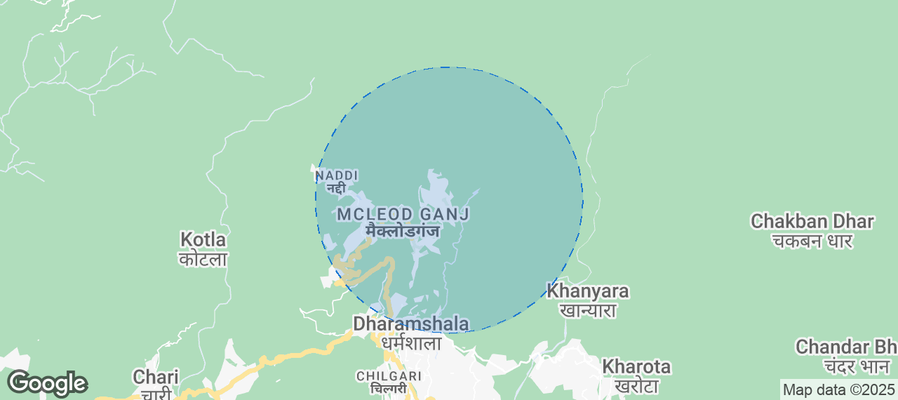 Map of Airbnb listings in Bhagsu