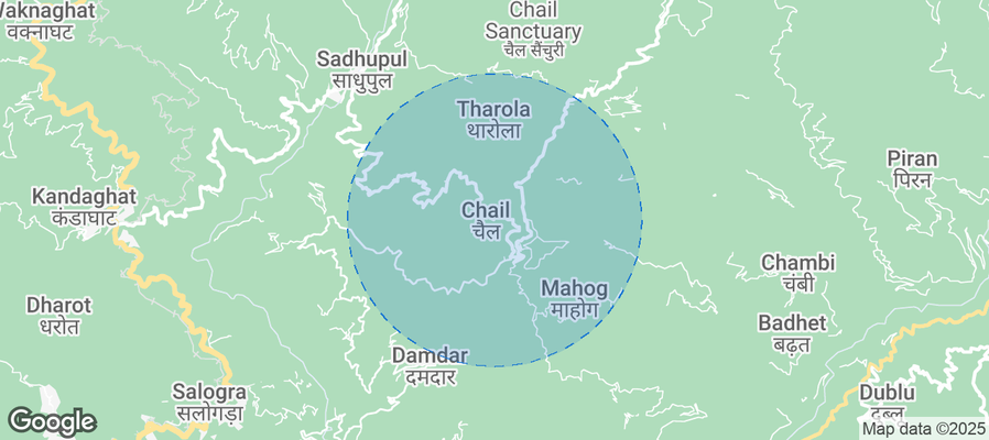 Map of Airbnb listings in Chail