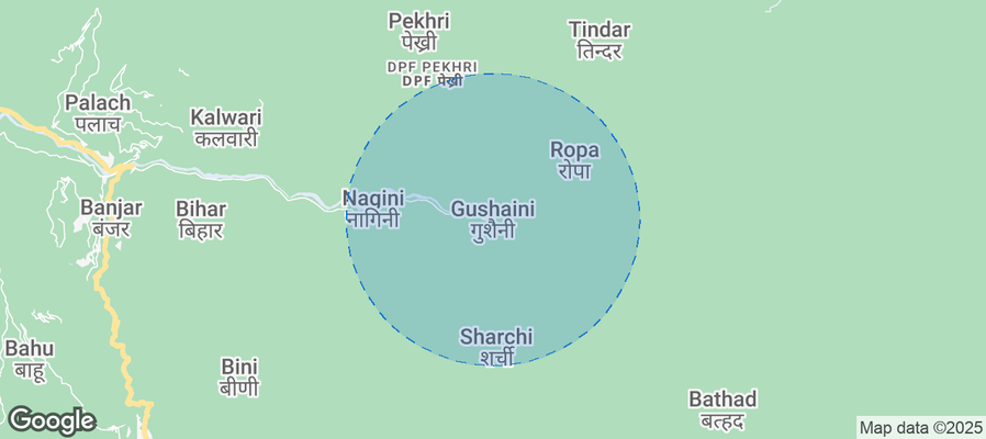 Map of Airbnb listings in Gushaini