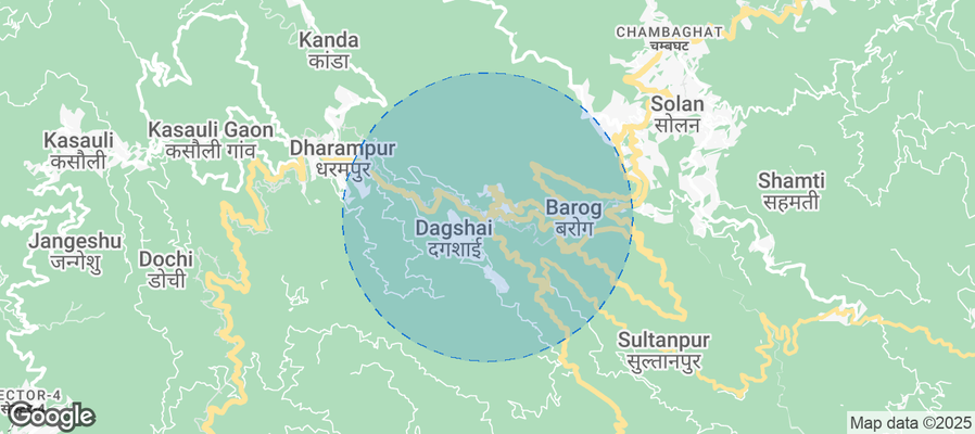 Map of Airbnb listings in Kumarhatti