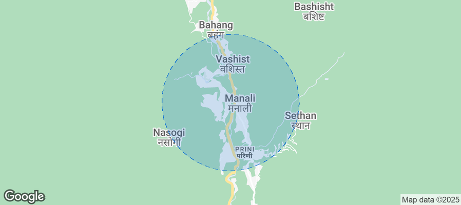 Map of Airbnb listings in Manali