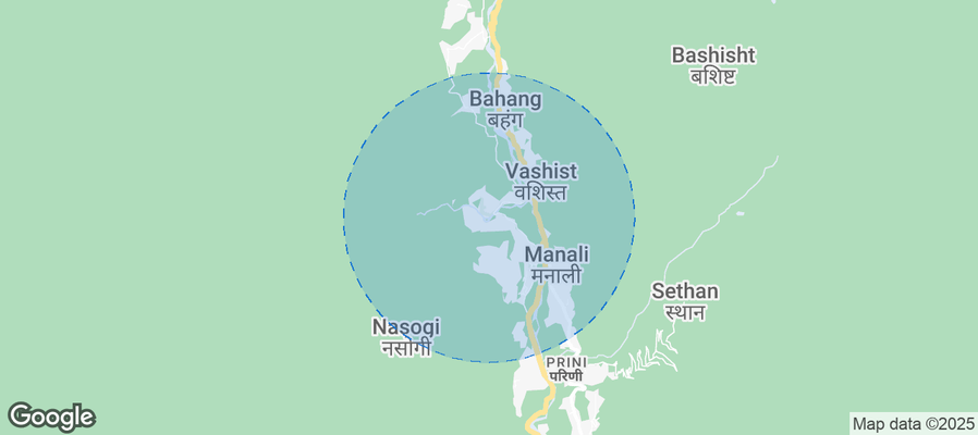 Map of Airbnb listings in Old Manali