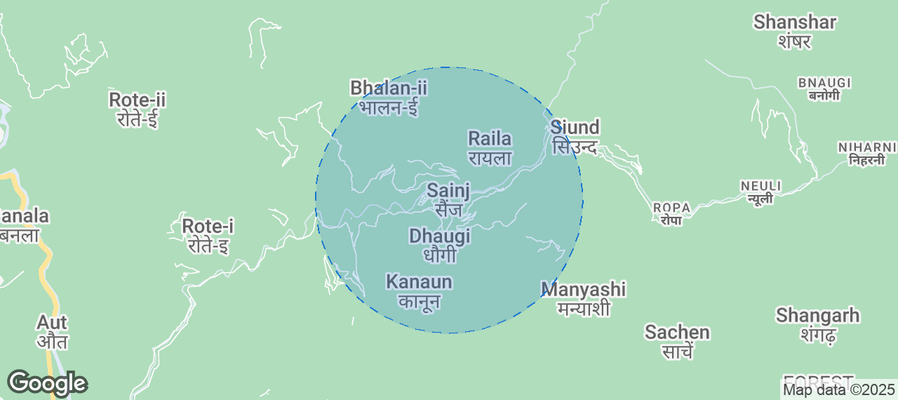 Map of Airbnb listings in Sainj