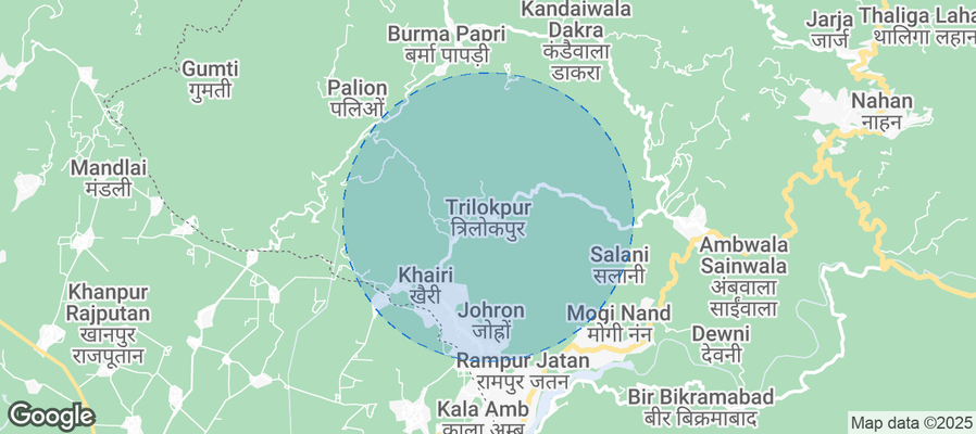 Map of Airbnb listings in Tirlokpur