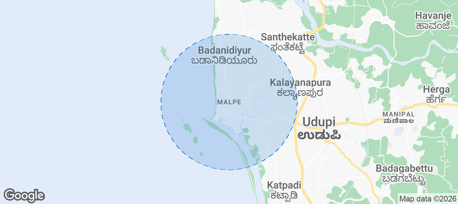 Malpe Airbnb map