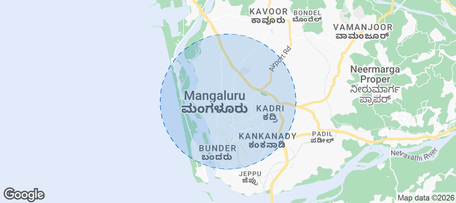 Mangalore Airbnb map