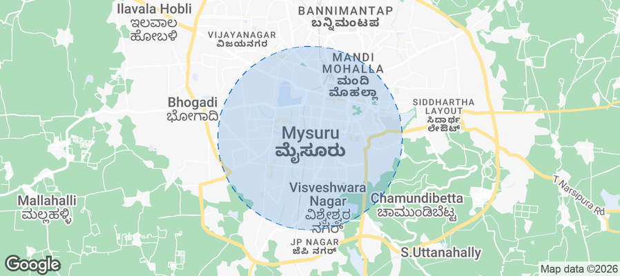 Mysore Airbnb map