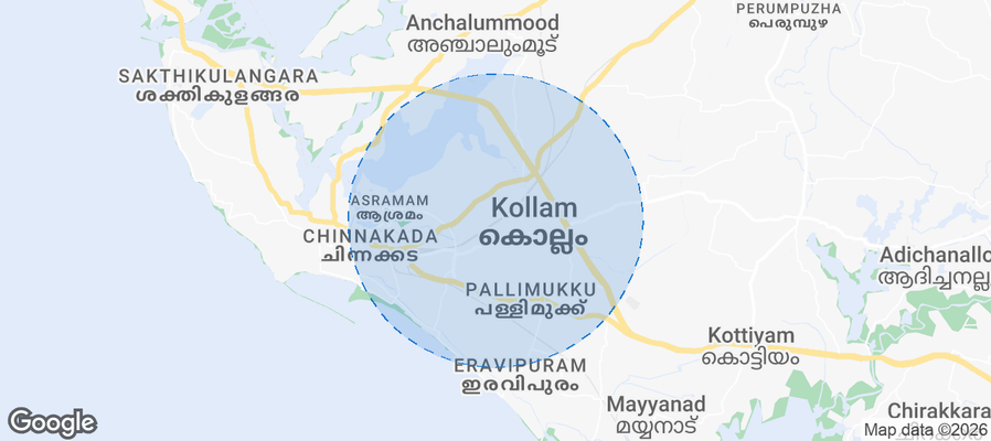 Kollam Airbnb map